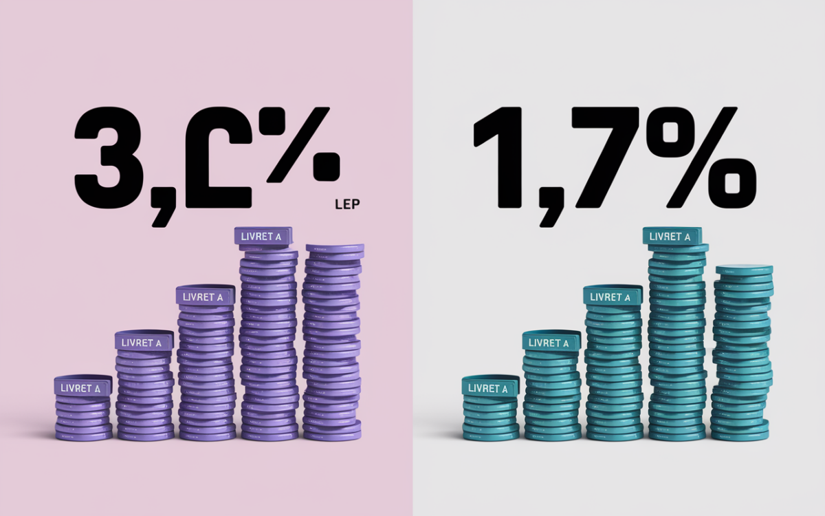 Comparaison taux LEP 2025 Livret A barres