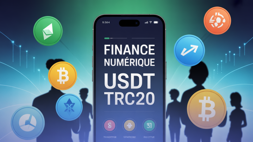 illustration usdt trc20 smartphone sécurité