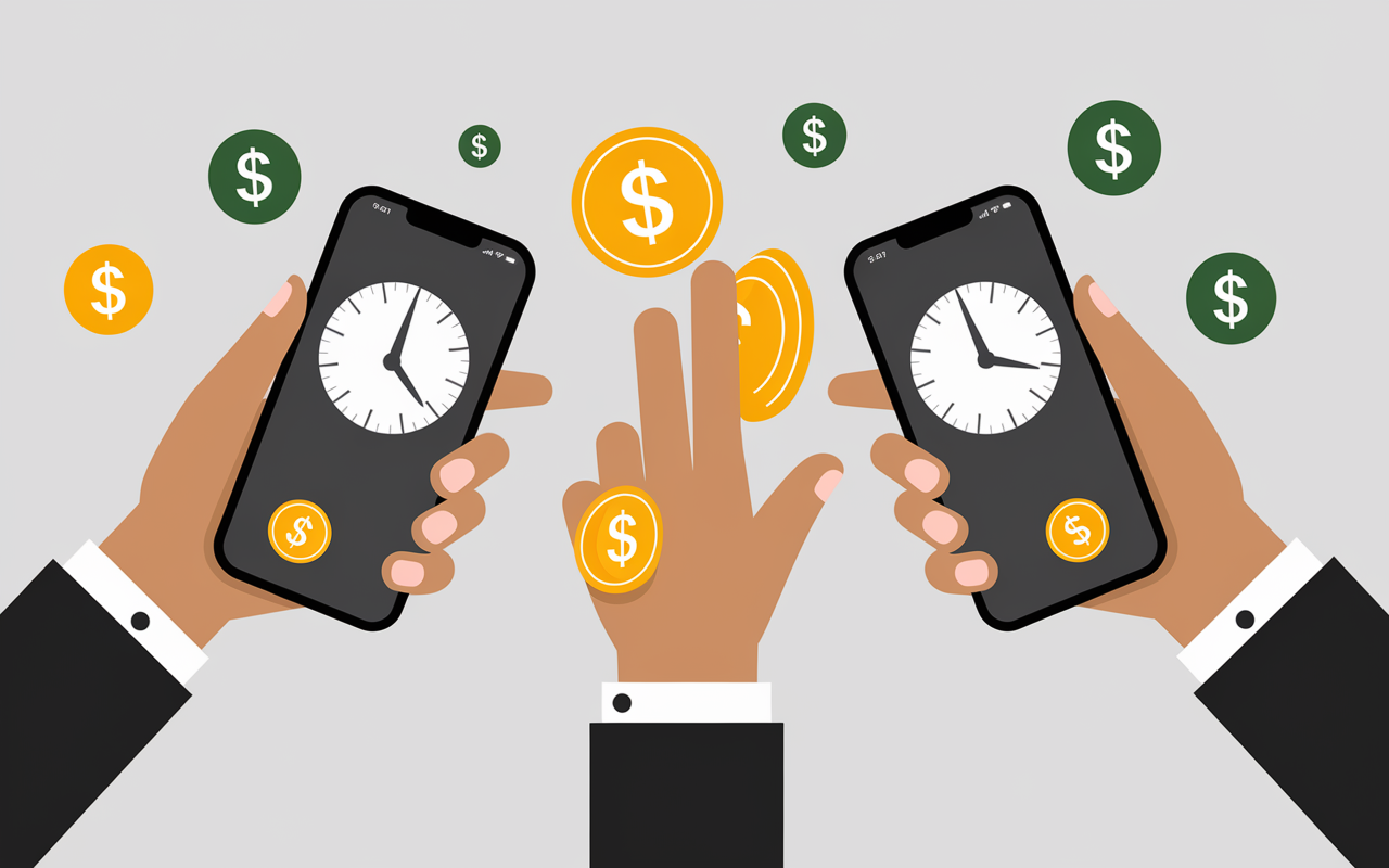 transfert usdt trc20 paiement mains smartphone